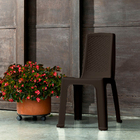 Conjunto 06un Cadeira Plástica Eterna Marrom Rimax