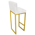 Conjunto 08 Banquetas Alta Lunna Assento Tecido Sintético Bra