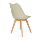Conjunto 08 Cadeiras Eames Wood Leda Design - Nude