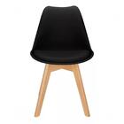 Conjunto 08 Cadeiras Eames Wood Leda Design - Preta