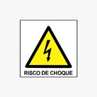 Conjunto 10  Placas de Sinalização Pvc Adesiva Indicativa Ris