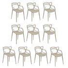 Conjunto 10 Cadeiras Allegra Pp Nude