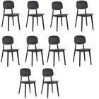 Conjunto 10 Cadeiras Cátia Polipropileno Preto