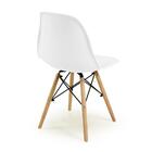 Conjunto 10 Cadeiras Charles Eames Eiffel Wood Base Madeira -