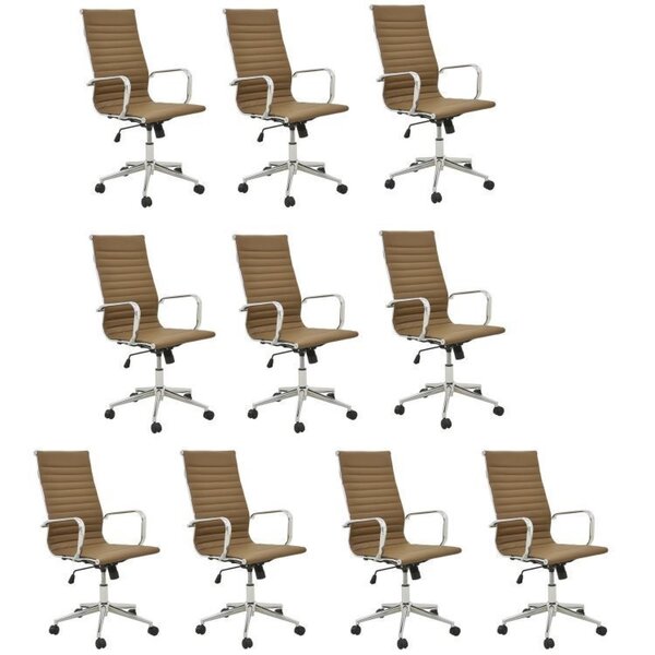 Conjunto 10 Cadeiras De Escritório Presidente Giratória Sevil