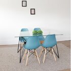 Conjunto 10 Cadeiras Eiffel Pp Base Madeira