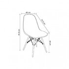 Conjunto 10 Cadeiras Eiffel Pp Base Madeira