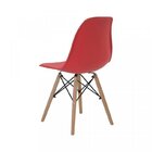 Conjunto 10 Cadeiras Eiffel Pp Base Madeira Vermelho