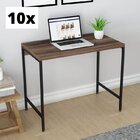 Conjunto 10 Escrivaninhas Industrial 90cm Active Yescasa Nogal