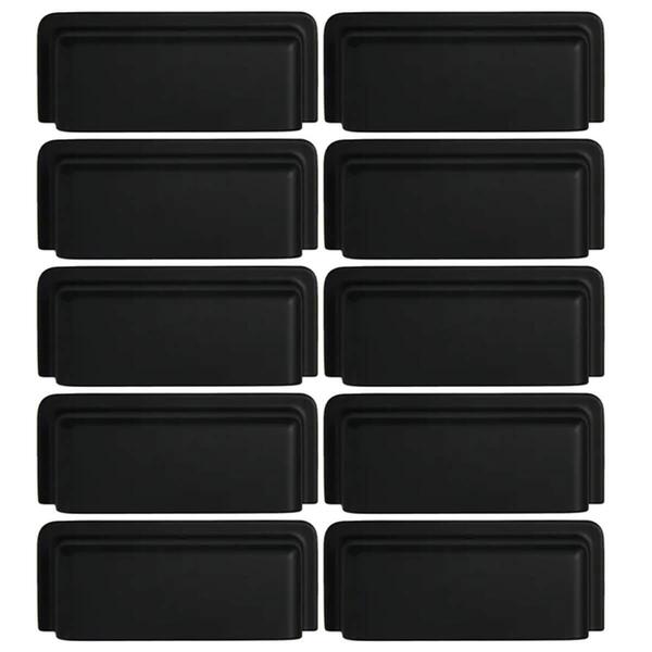 Conjunto 10 Puxadores Eden 1791 Preto Fosco Torralba Móveis A