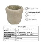 Conjunto 10 Vasos De Concreto Artesanal Bowling 9,5cm Cinza