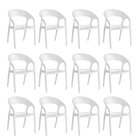 Conjunto 12 Cadeiras De Plástico Polipropileno Empilhável Gla