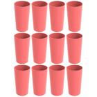 Conjunto 12 Copos Altos De Plástico 500ml Refeitório Escola C