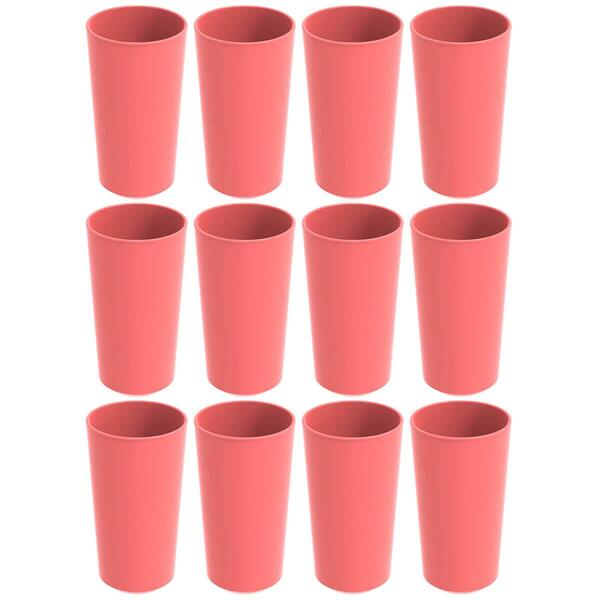 Conjunto 12 Copos Altos De Plástico 500ml Refeitório Escola C