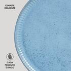 Conjunto 12 Pratos Rasos E Fundos Cerâmica Azul Breeze Porto