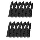 Conjunto 12 Prendedores De Roupas Preto Original Crippa Gramp