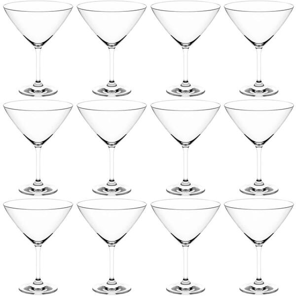Conjunto 12 Taças De Cristal 210ml Dry Para Martínis Drinks C