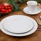 Conjunto 12 Xícaras De Café Com Pires 80ml Porcelana Em Relev