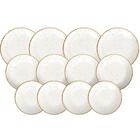 Conjunto 12pçs Pratos De Porcelana Tramontina Rústico Marrom