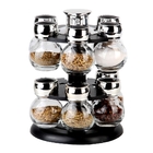 Conjunto 13 Peças Para Tempero Com Tampa E Base Giratória Pre