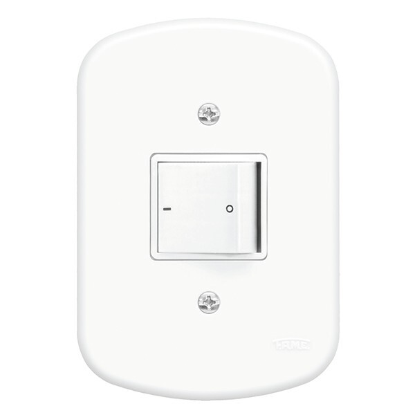 Conjunto 1 Interruptor Bipolar Simples - Fame Blanc - 1018