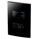 Conjunto 1 Interruptor Led + 1 Tomada 20a - Inova Black Piano