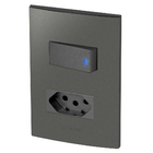 Conjunto 1 Interruptor Led + 1 Tomada 20a - Inova Grafite - A