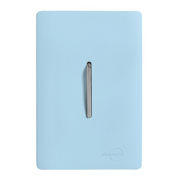 Conjunto 1 Interruptor Paralelo 4X2 Celeste Dicompel