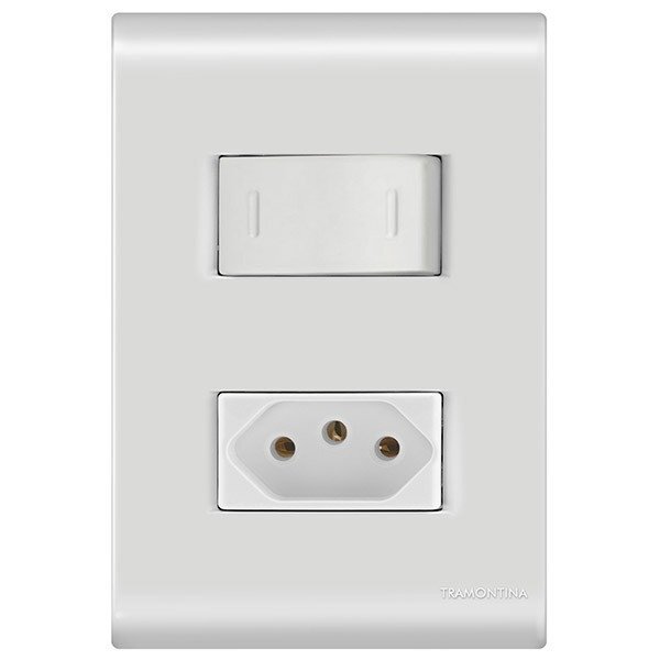Conjunto 1 Interruptor Paralelo + 1 Tomada 10a - Tramontina L