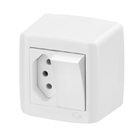 Conjunto 1 Interruptor Paralelo + 1 Tomada 20a - Ilumi Slim B