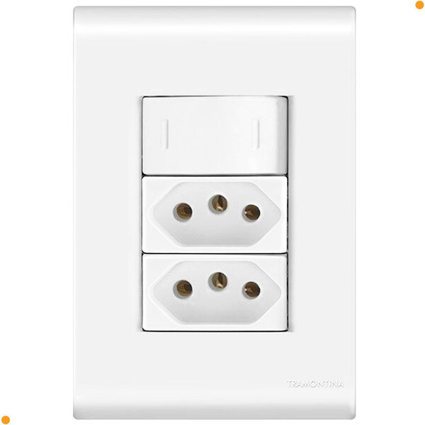 Conjunto 1 Interruptor Paralelo Com 2 Tomadas 20a Tramontina