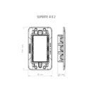 Conjunto 1 Interruptor Paralelo Horizontal 10a 4x2 Tramontina