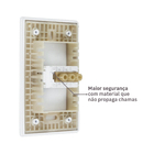 Conjunto 1 Interruptor Simples Cromado 4x2 Branca Dicompel