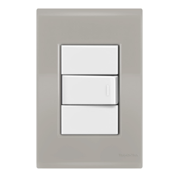 Conjunto 1 Interruptor Simples - Tramontina Liz Fendi / Branc