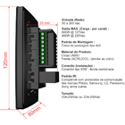 Conjunto 1 Interruptor Touch Ir + 1 Tomada 20a - Diamond 4x2