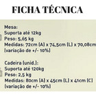 Conjunto 1 Mesa 4 Cadeira Dobrável Plástico Bar Varanda Açaí