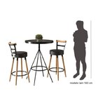 Conjunto 1 Mesa Bistrô Tampo Madeira Maciça Redondo 2 Banquet