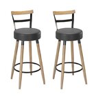 Conjunto 1 Mesa Bistrô Tampo Madeira Maciça Redondo 2 Banquet