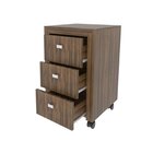 Conjunto 1 Mesa Para Escritório 1 Gaveteiro 3 Gavetas Nogal