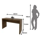 Conjunto 1 Mesa Para Escritório 1 Gaveteiro 3 Gavetas Nogal