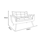 Conjunto 1 Namoradeira Com 2 Poltronas Opala Luxo Com Pés Est