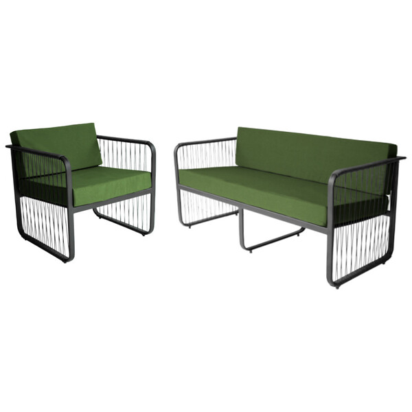 Conjunto 1 Namoradeira E 1 Poltrona Área Externa Santiago Em
