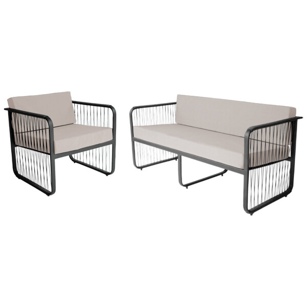 Conjunto 1 Namoradeira E 1 Poltrona Área Externa Santiago Em
