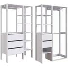 Conjunto 1 Para Closet 02 Modulos Db001 Db002 Pp Milani Store