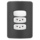 Conjunto 1 Paralelo + 2 Tomadas 10a - Gracia Black Maxx / Bra