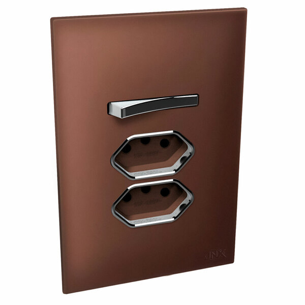 Conjunto 1 Paralelo + 2 Tomadas 10a - Jnx Legacy C - Aço Cort