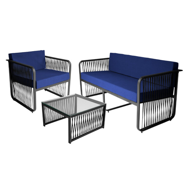 Conjunto 1 Poltrona 1 Namoradeira E 1 Mesa De Centro Santiago