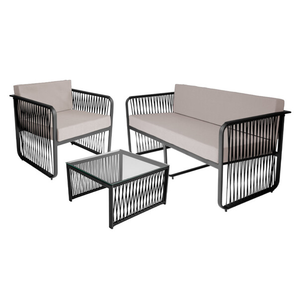 Conjunto 1 Poltrona 1 Namoradeira E 1 Mesa De Centro Santiago