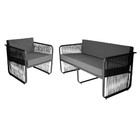 Conjunto 1 Poltrona E 1 Namoradeira Santiago Em Alumínio E Co