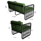 Conjunto 1 Poltrona E 1 Namoradeira Santiago Em Alumínio E Co